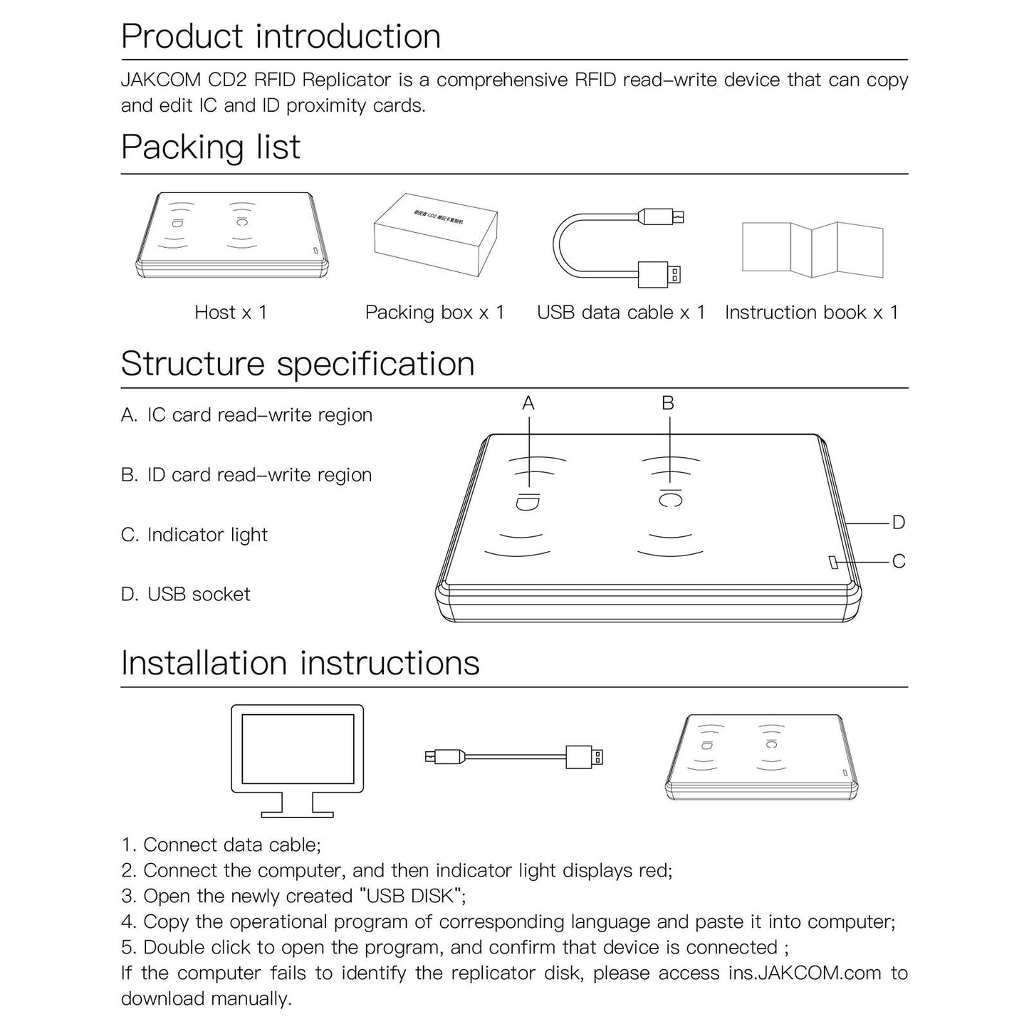 JAKCOM CD2 RFID Replicator For R4 Smart Ring