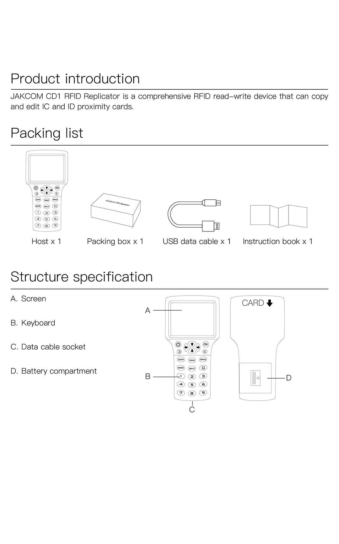 JAKCOM CD1 RFID Replicator For R4 Smart Ring